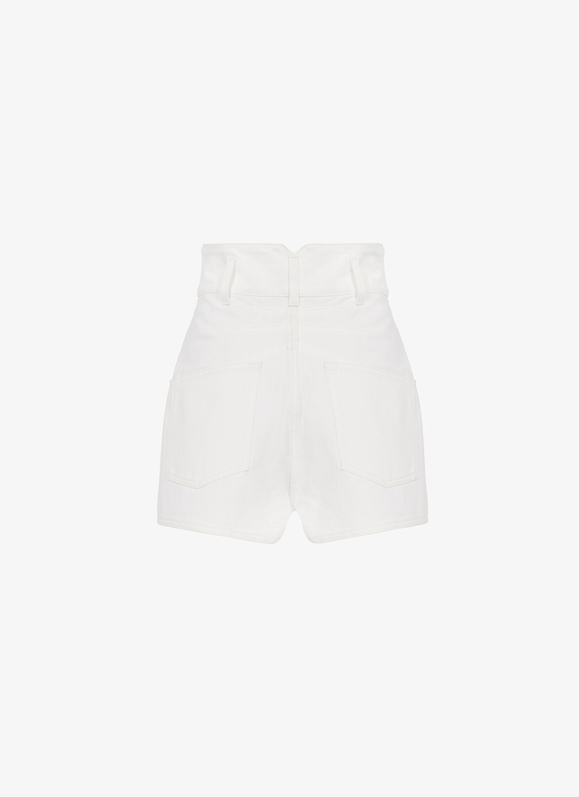 High-Waist denim Shorts ALAÏA WHITE HIGH-WAIST DENIM SHORTS